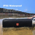 DOSS E-gob II Altavoces Bluetooth portátiles con sonido superior y graves extra, IPX6 resistente al agua, micrófono integrado, controlador de 12 W, 12 horas de reproducción, altavoces inalámbricos para teléfono, computadoras, TV y más