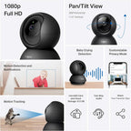 Cámara de Vigilancia Wi-Fi HD de 360 Grados con IA y Detección de Llanto de Bebé