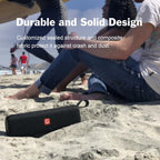 DOSS E-gob II Altavoces Bluetooth portátiles con sonido superior y graves extra, IPX6 resistente al agua, micrófono integrado, controlador de 12 W, 12 horas de reproducción, altavoces inalámbricos para teléfono, computadoras, TV y más
