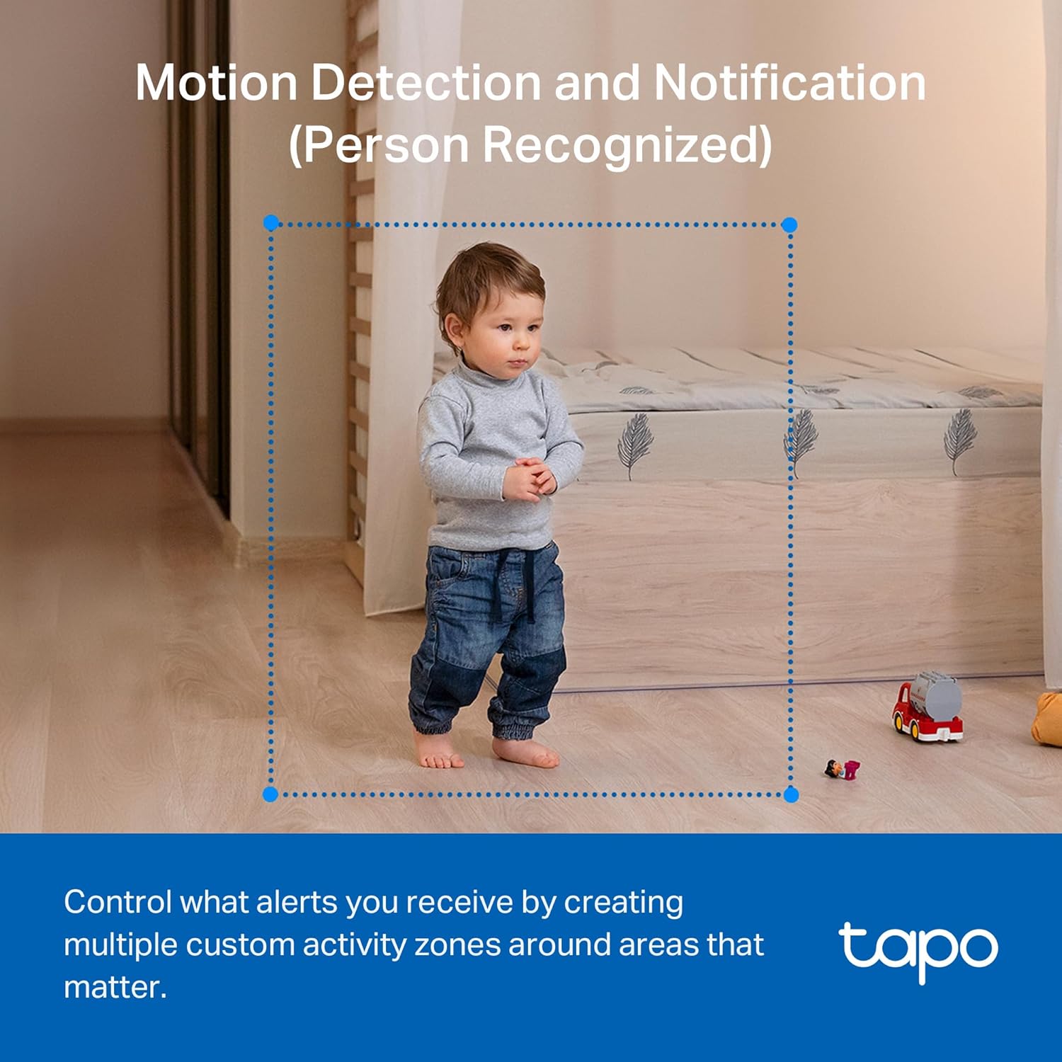 Cámara de Vigilancia Wi-Fi HD de 360 Grados con IA y Detección de Llanto de Bebé